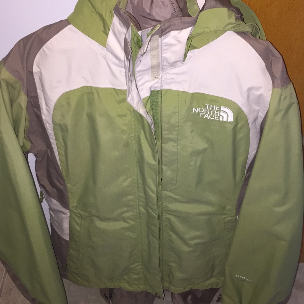 used womens gortex north face 3 piece ski set